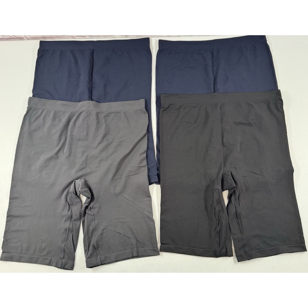 Lot of 4 Thigh Society 9" Anti Chafing Cooling Shorts Womens 3XL/4XL Shapewear
